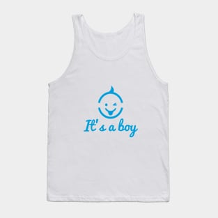 it's a boy design with cute face icon Tank Top